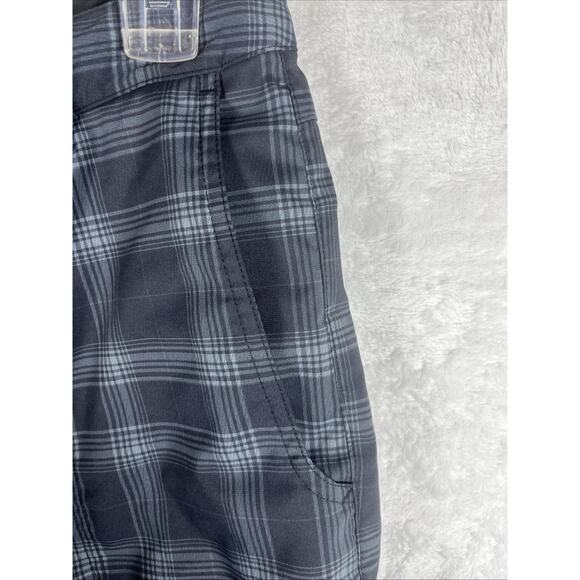 Nike Golf Men's Dri-Fit Golf Shorts Sz 30 Dark Gray Plaid Flat Front Pockets - Picture 4 of 10